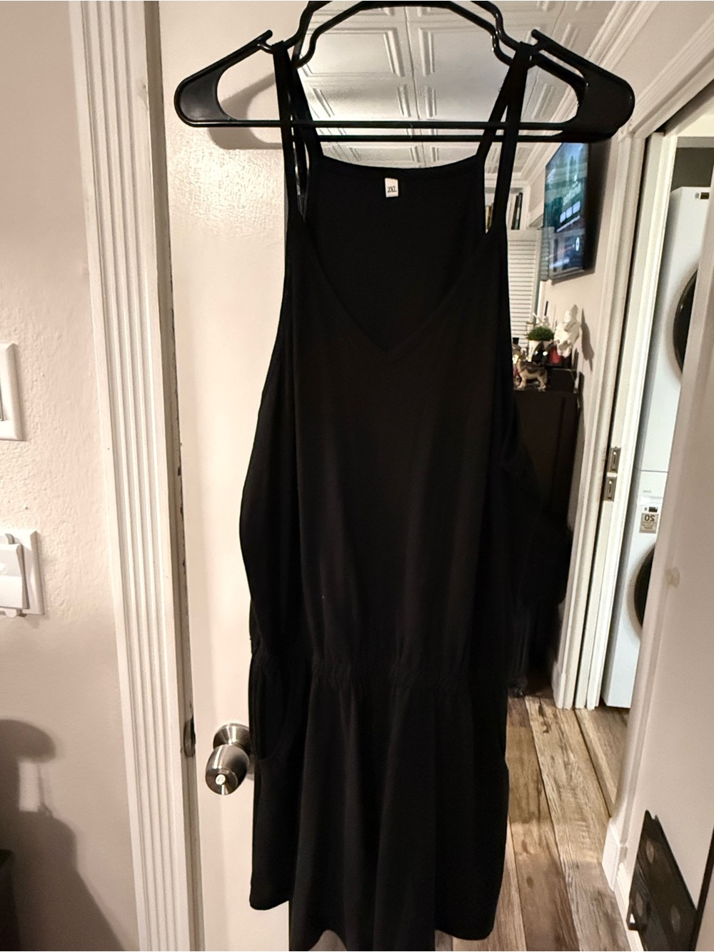 Black Women's Sleeveless Casual Onesie Romper